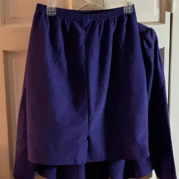 Bee Barlin Vintage purple 2 piece skirt suit Sz 11/12 - Picture 6 of 8